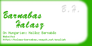 barnabas halasz business card