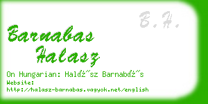 barnabas halasz business card